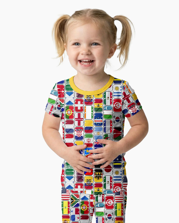 Zweiteiliges, kurzärmliges Pyjama-Set mit Marienkäfern