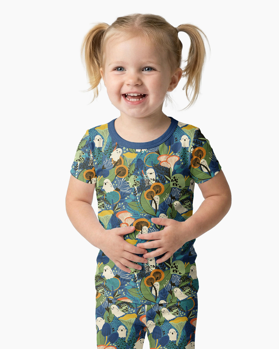 Ghost Forest Bamboo Two Piece Short Sleeve Pajama Set