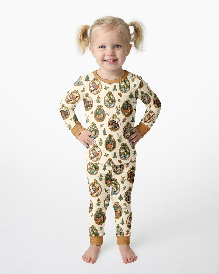 Hunting Season Family Matching Bamboo Two Piece Long Sleeve Pajama Set