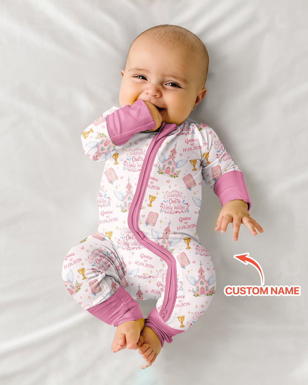 Gerippte Babykleidung mit individuellem Foto - Weich &amp; Skizzenhaft