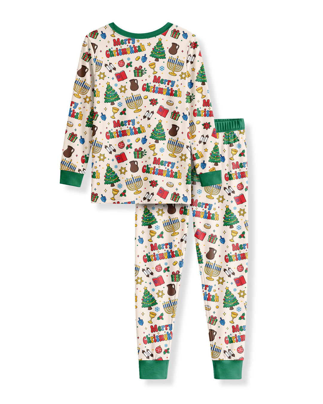 Merry Chrismukkah Bamboo Two Piece Long Sleeve Pajama Set