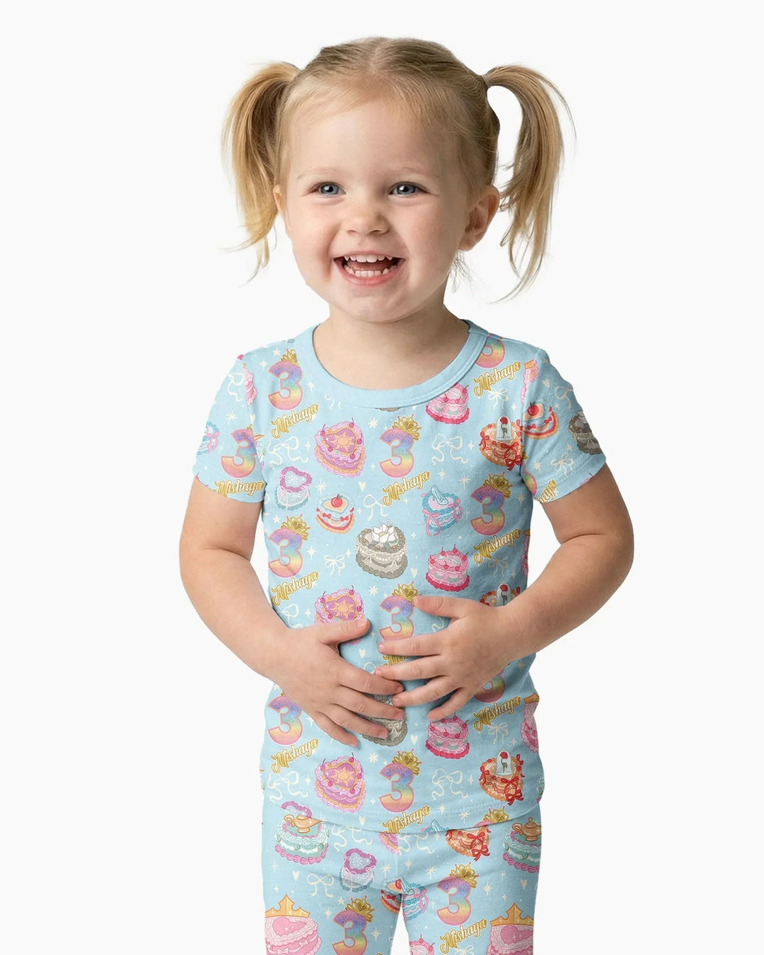 Zweiteiliges, kurzärmliges Pyjama-Set mit Marienkäfern
