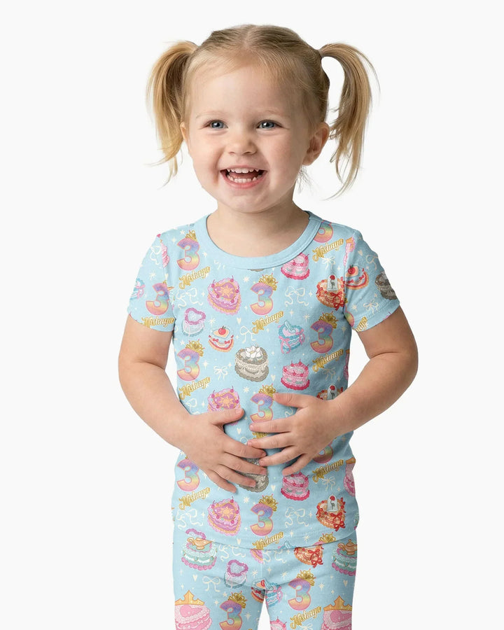 Zweiteiliges, kurzärmliges Pyjama-Set mit Marienkäfern