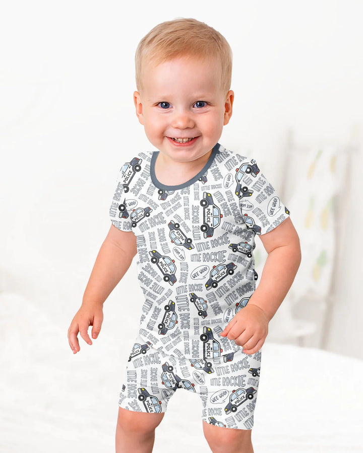 Template Zweiteiliges Pyjama-Set mit kurzen Ärmeln und Shorts
