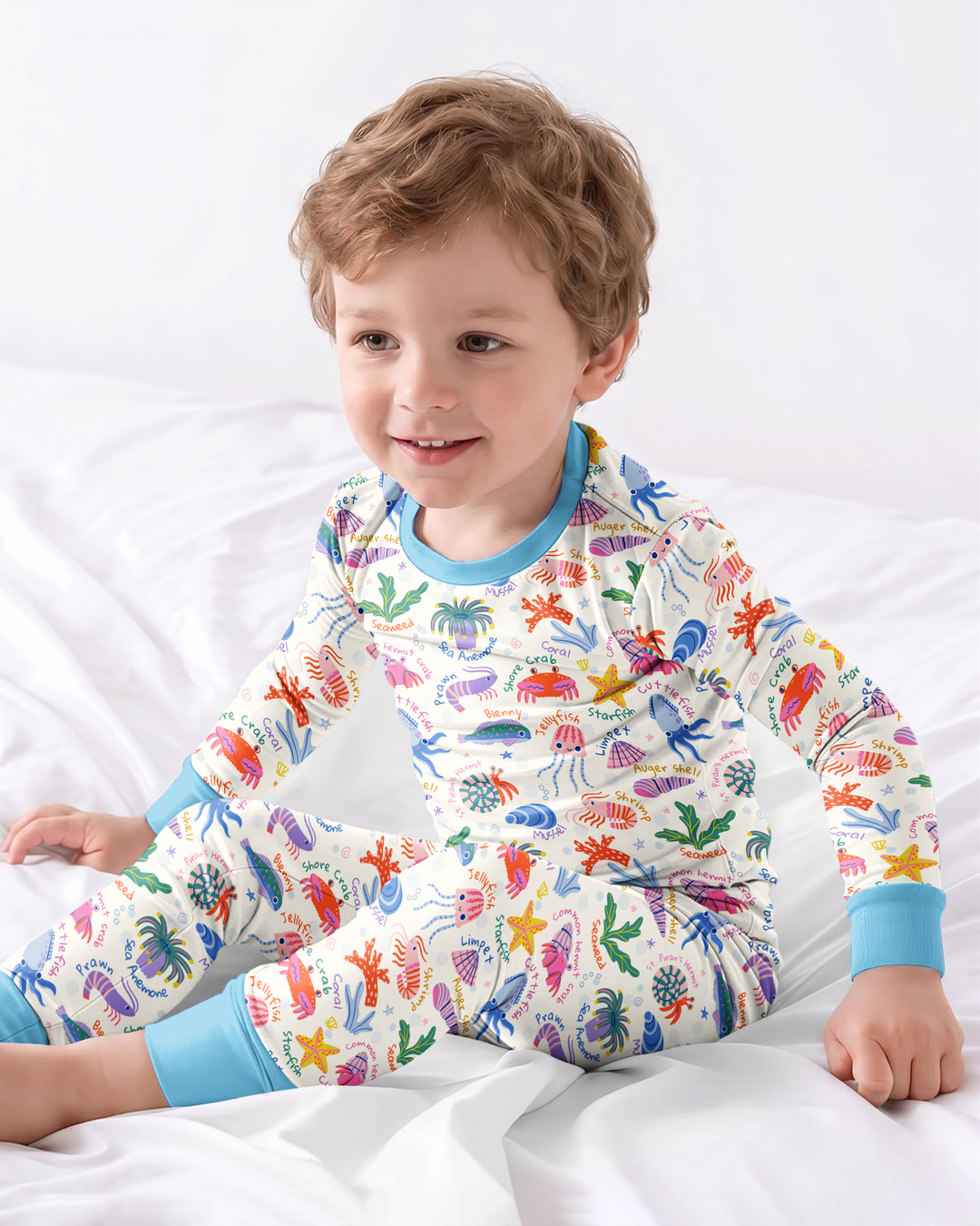 Tide Pool Pals Bamboo Two Piece Long Sleeve Pajama Set