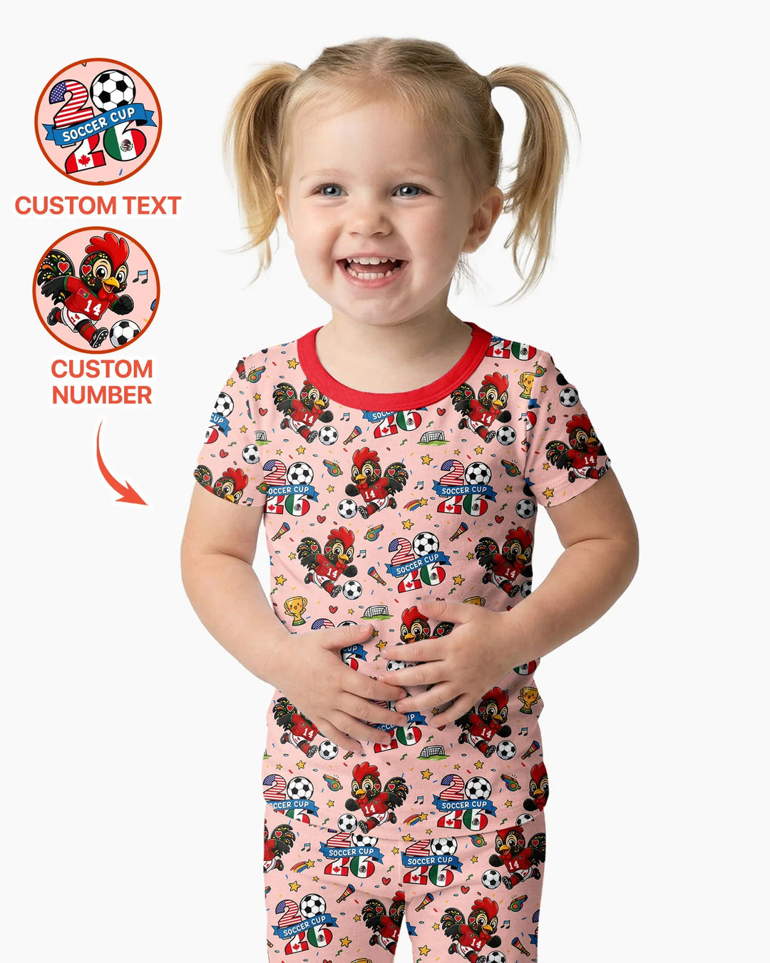 Zweiteiliges, kurzärmliges Pyjama-Set mit Marienkäfern