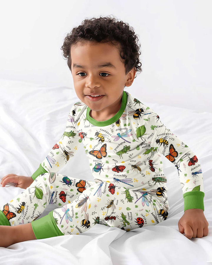 Bug Learning Bamboo Two Piece Long Sleeve Pajama Set