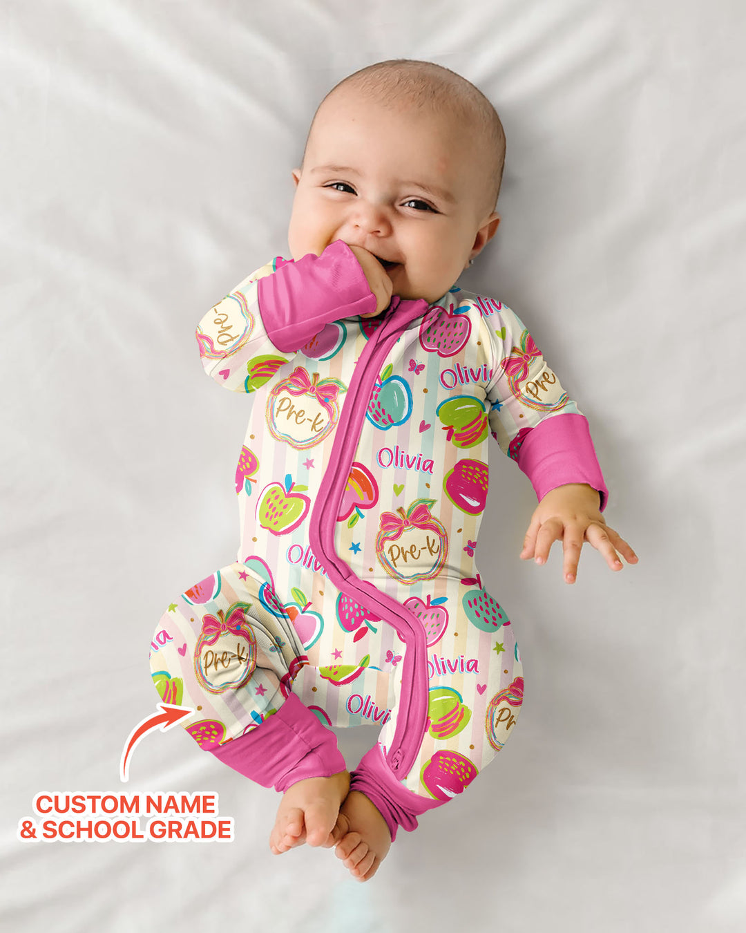 Custom Grade Preppy Apple Bamboo Convertible Zippy