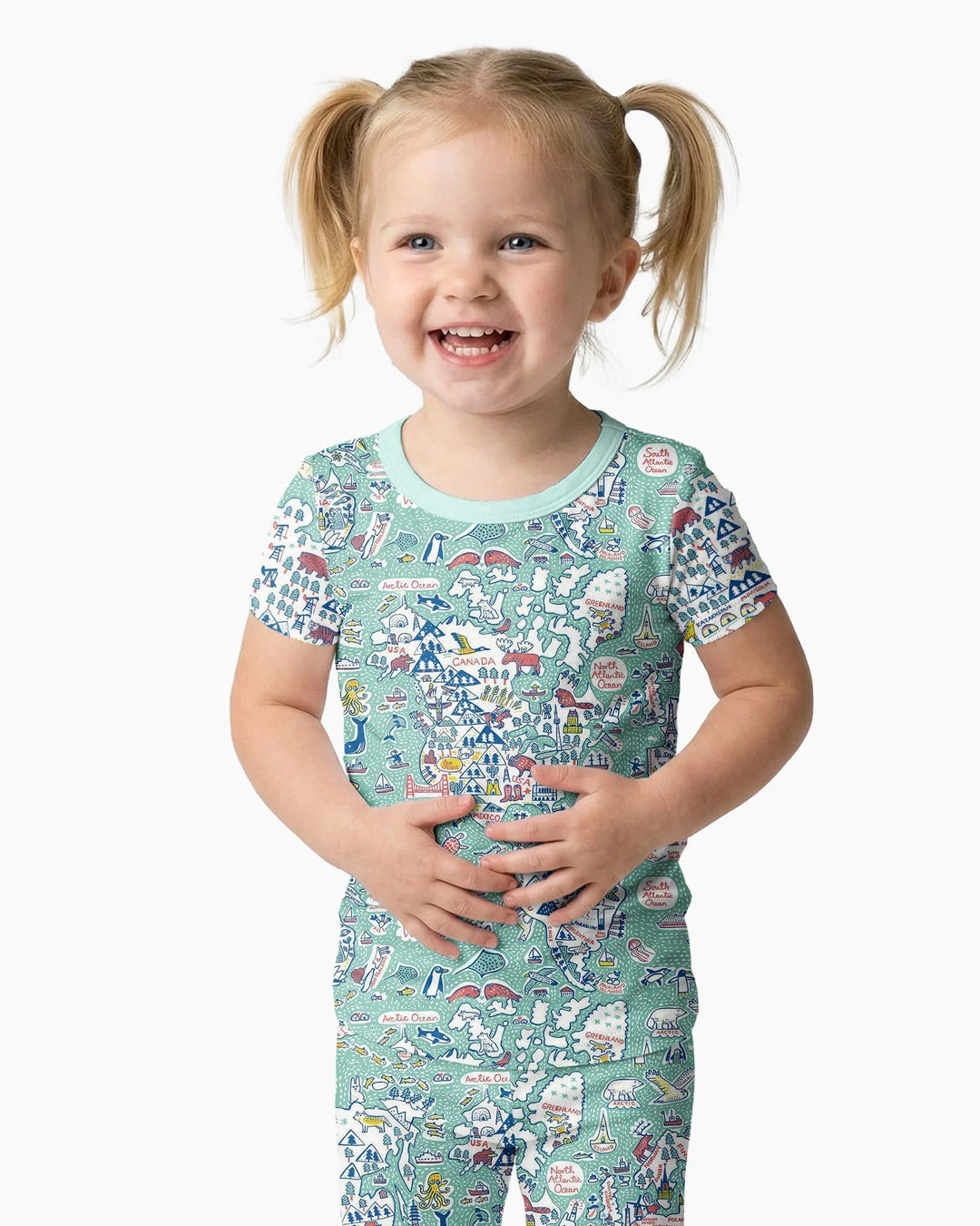 Zweiteiliges, kurzärmliges Pyjama-Set mit Marienkäfern