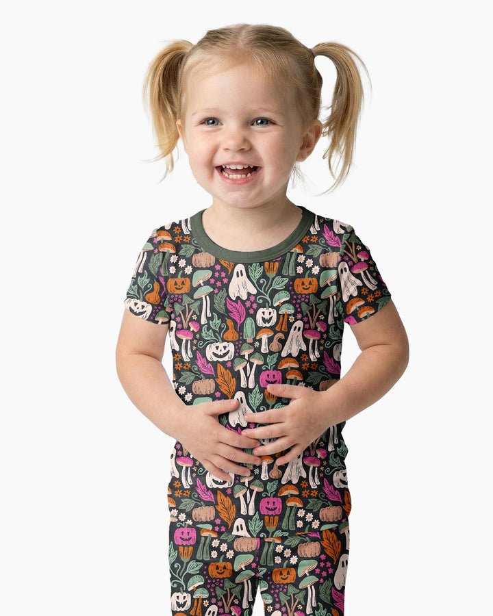 Dark Pumpkin Zona Bamboo Two Piece Short Sleeve Pajama Set