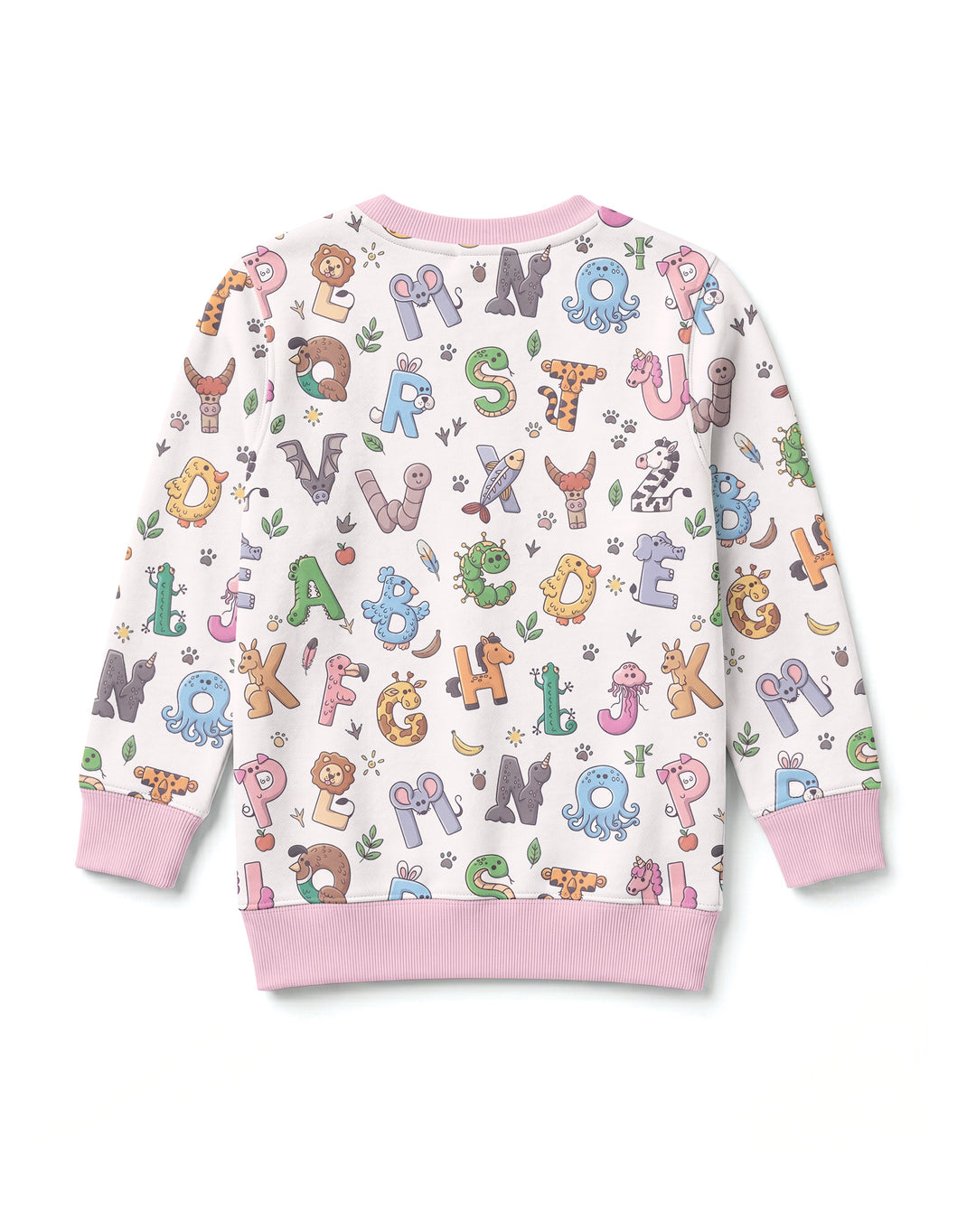 Animals Alphabet Bamboo Crewneck Sweatshirt