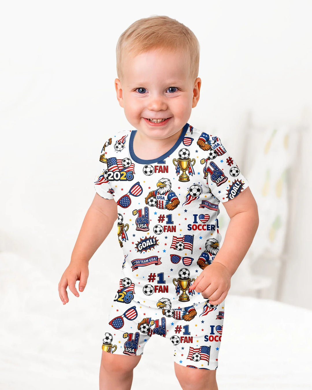 Schlafanzug-Set zweiteilig, kurze Ärmel, kurze Hose, Bambus