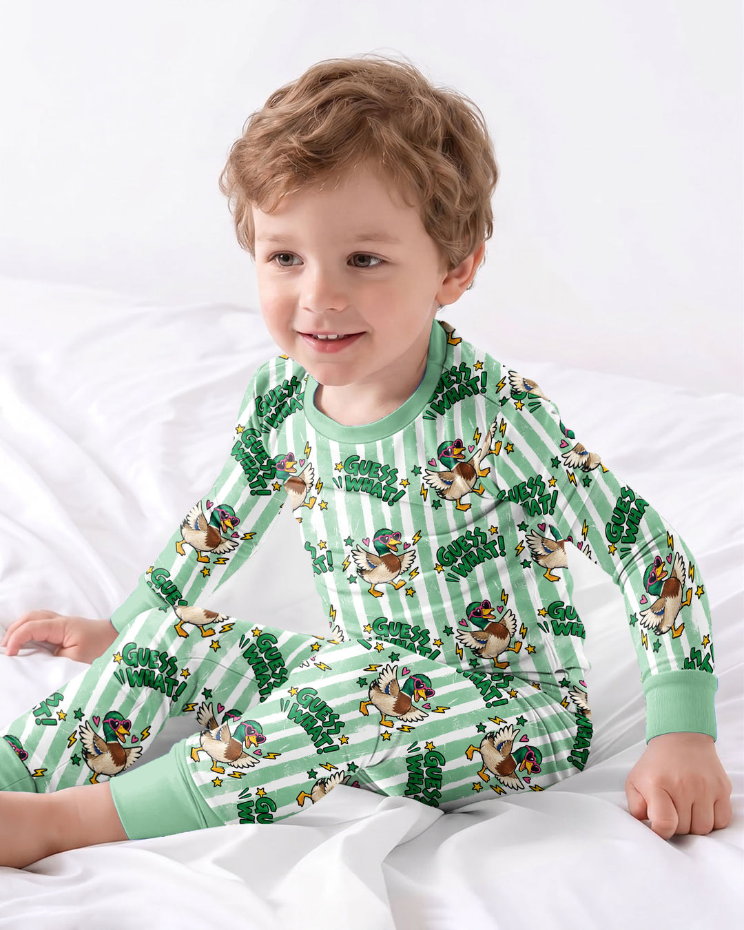 Guess What Mallard Butt Bamboo Two Piece Long Sleeve Pajama Set