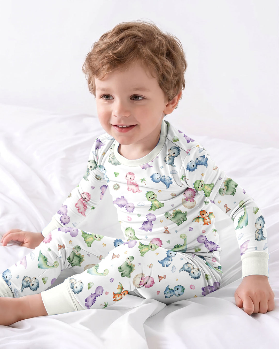 Kawaii Teddy Bamboo Two Piece Long Sleeve Pajama Set