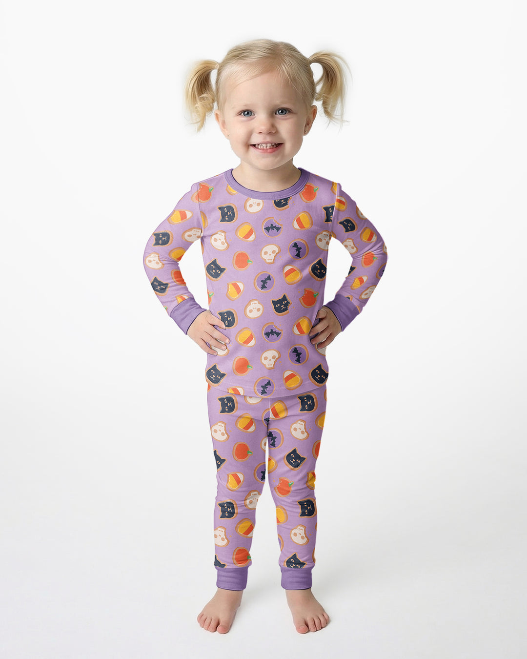 Halloween Cookies Bamboo Two Piece Long Sleeve Pajama Set