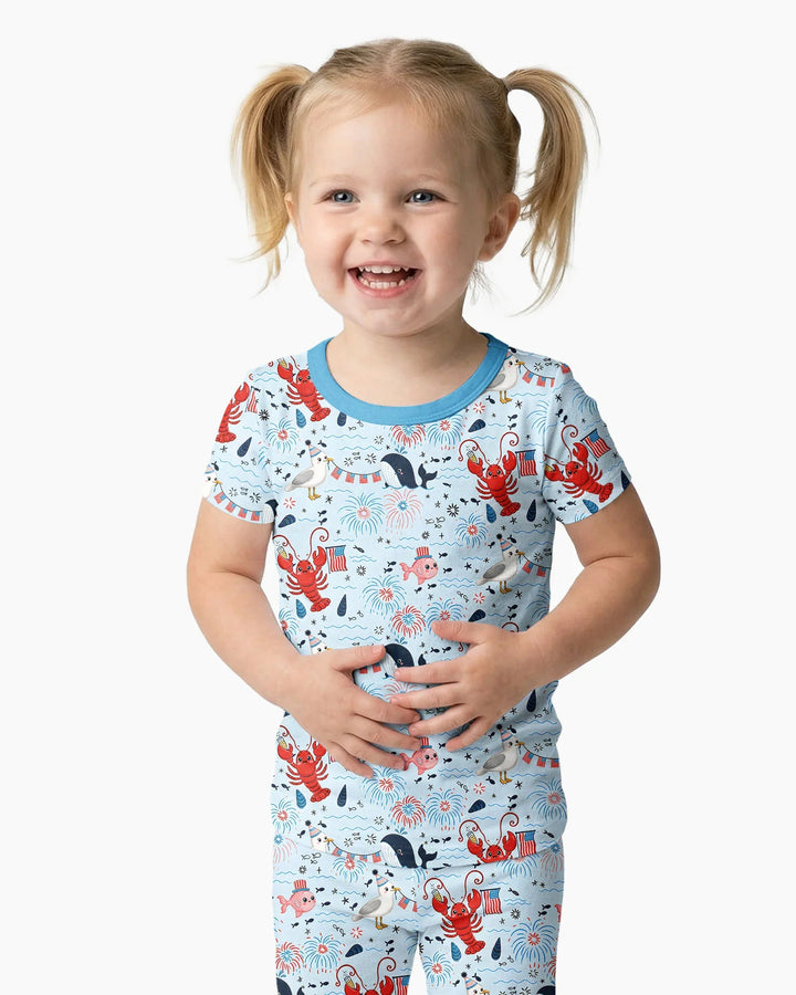 Zweiteiliges, kurzärmliges Pyjama-Set mit Marienkäfern