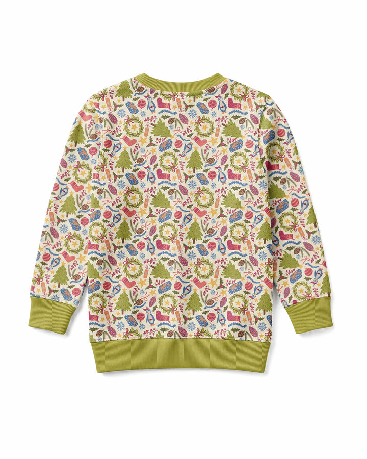 All Over Christmas Fun Bamboo Crewneck Sweatshirt