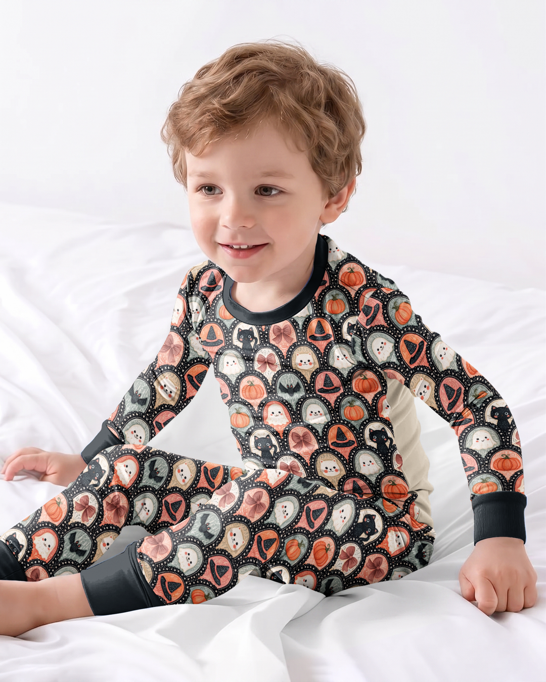 Coquette Halloween Bamboo Two Piece Long Sleeve Pajama Set