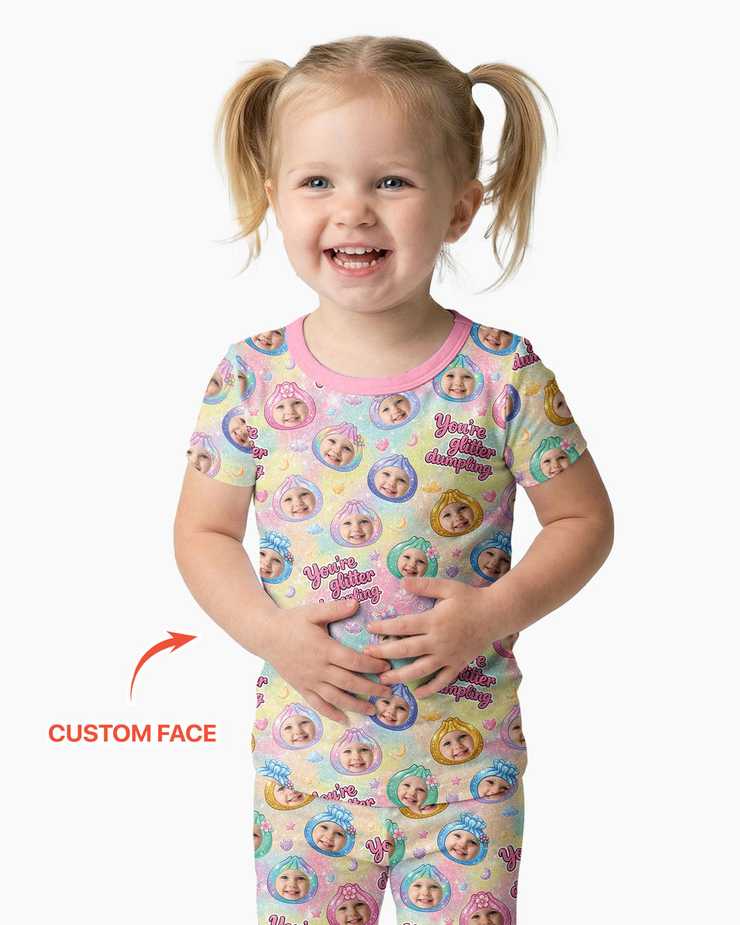 Zweiteiliges, kurzärmliges Pyjama-Set mit Marienkäfern