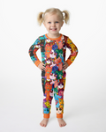Colorful Cat Pattern Pattern Bamboo Two Piece Long Sleeve Pajama Set