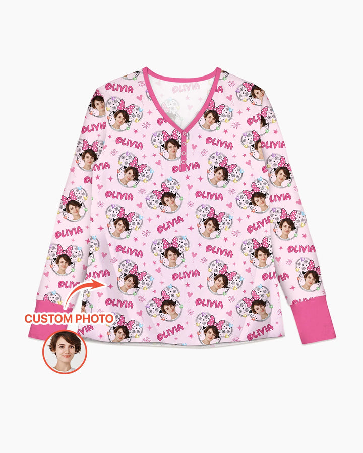 Template Damen Pyjama-Set aus personalisiertem Bambus