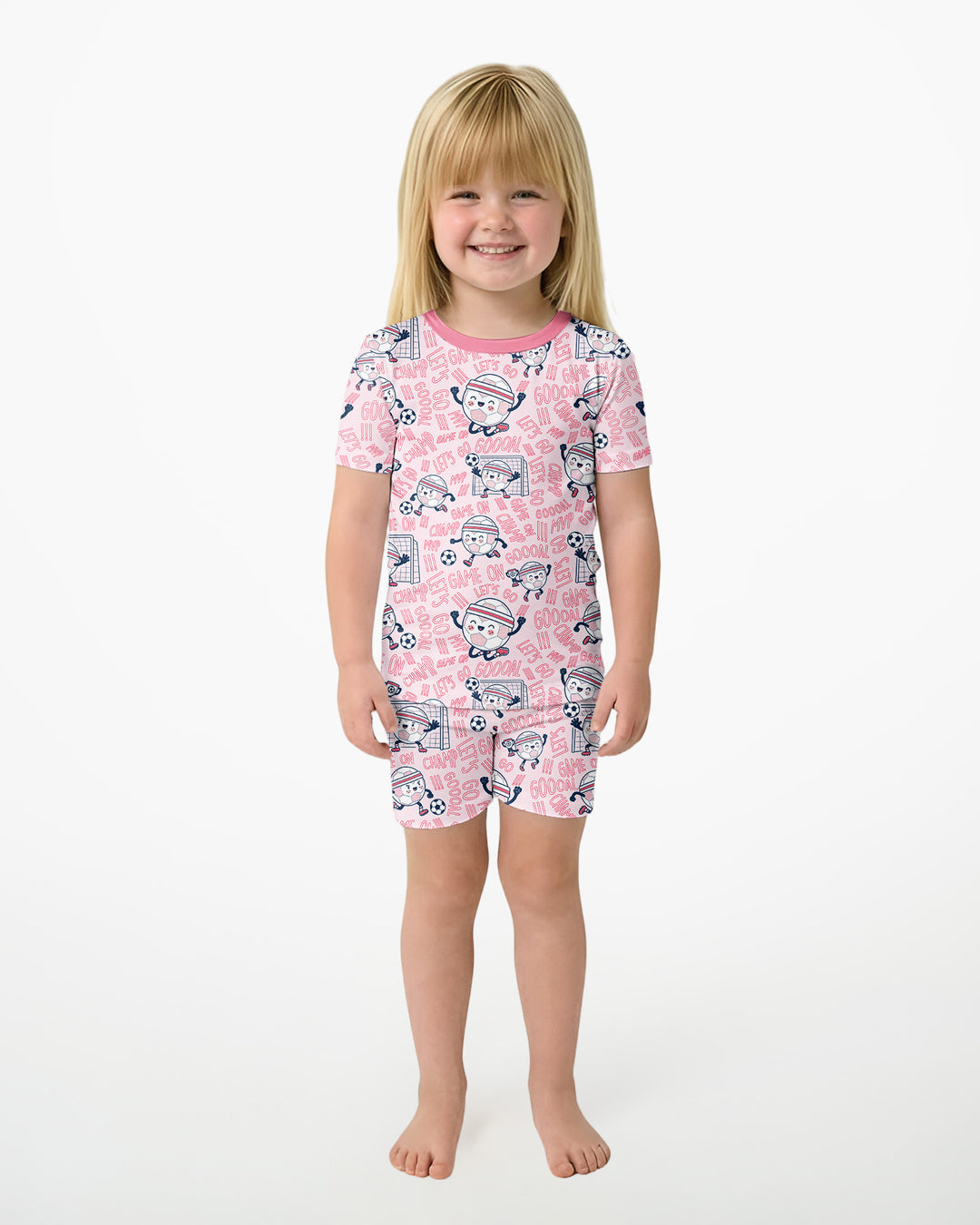 Schlafanzug-Set zweiteilig, kurze Ärmel, kurze Hose, Bambus