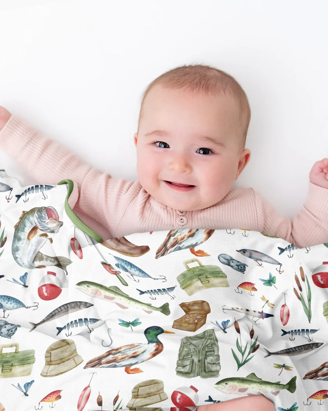 Daddy's Fishing Buddy Daddy& Me Matching Bamboo Blanket