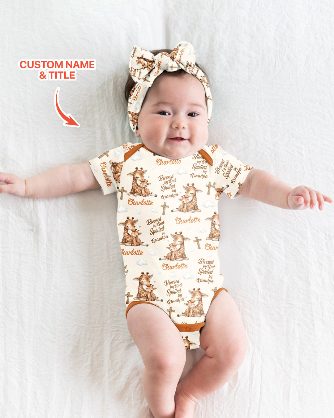 Gerippte Babykleidung mit individuellem Foto - Weich &amp; Skizzenhaft
