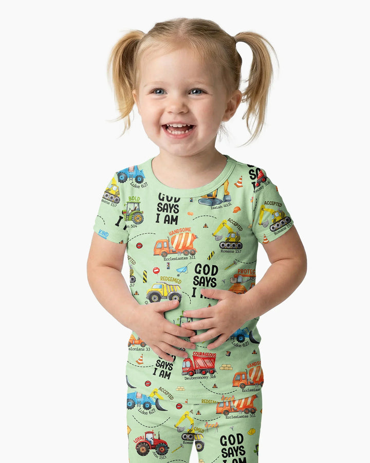 Zweiteiliges, kurzärmliges Pyjama-Set mit Marienkäfern