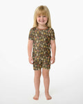 Ghost Garden Dark Autumn Bamboo Two Piece Short Sleeve Shorts Pajama Set