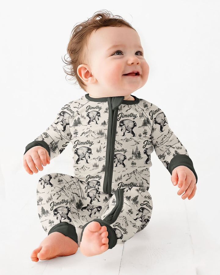 Gerippte Babykleidung mit individuellem Foto - Weich &amp; Skizzenhaft