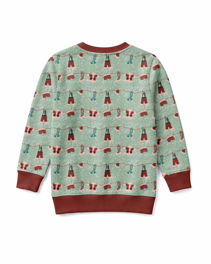 Santa In The Snow Bamboo Crewneck Sweatshirt