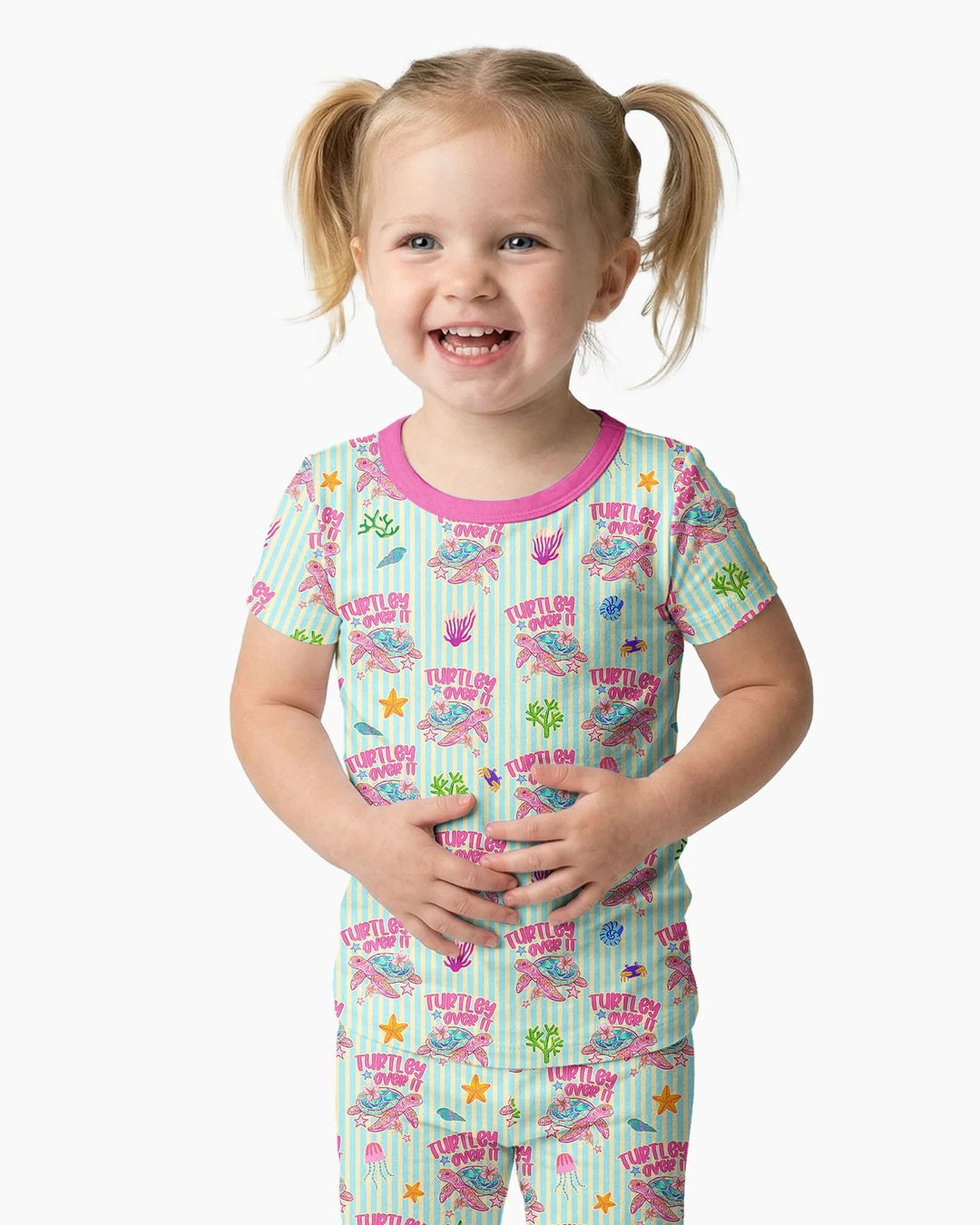Zweiteiliges, kurzärmliges Pyjama-Set mit Marienkäfern