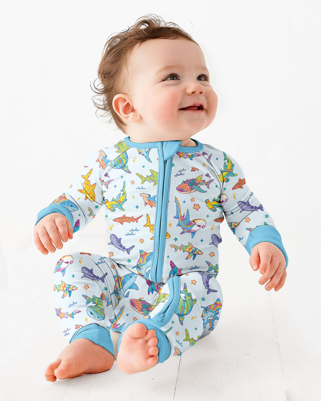 Tropical Sharks Bamboo Convertible Zippy