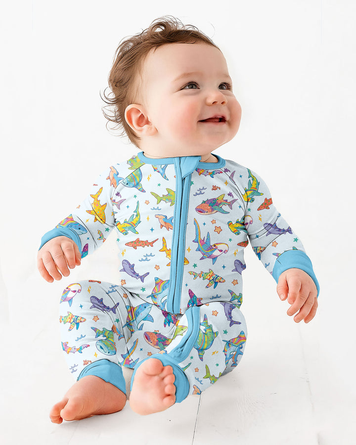 Tropical Sharks Bamboo Convertible Zippy