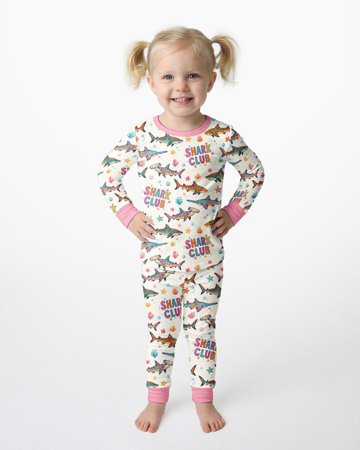 Shark Club Bamboo Two Piece Long Sleeve Pajama Set
