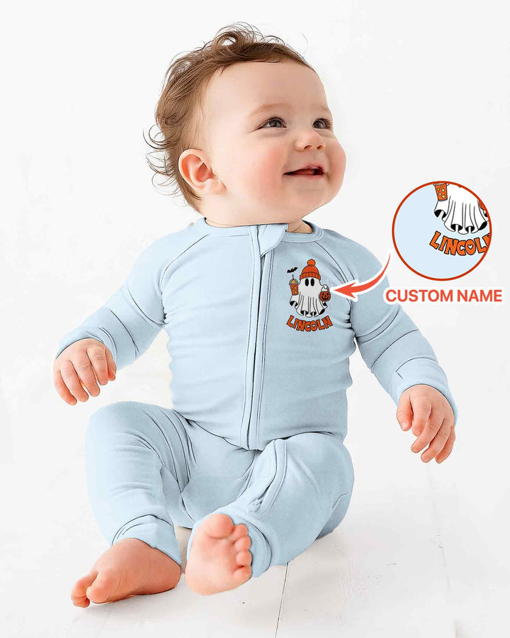 Personalized One Spooky Dude Halloween Baby Birthday Halloween Bamboo Convertible Zippy