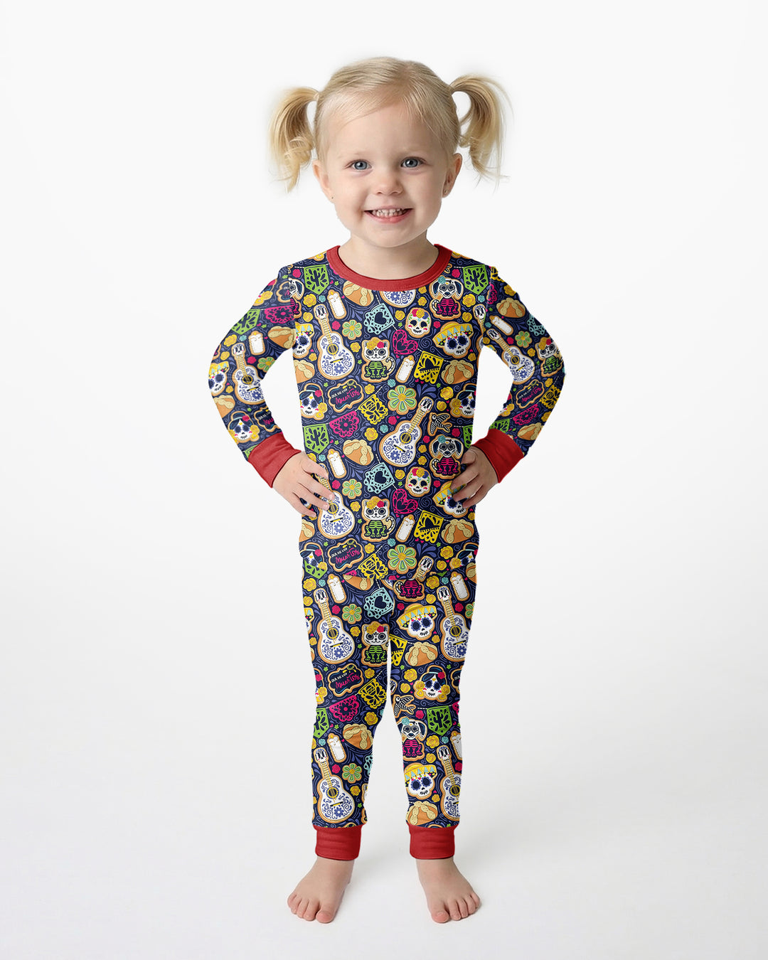 Cookie De Los Muertos Bamboo Two Piece Long Sleeve Pajama Set