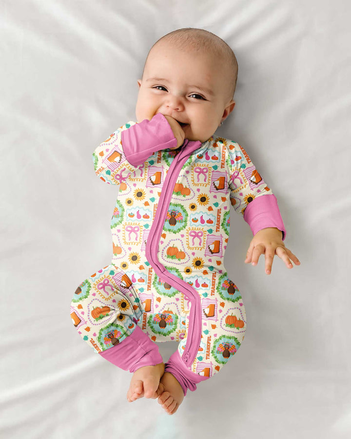 Sweet Thanksgiving Harvest Bamboo Convertible Zippy