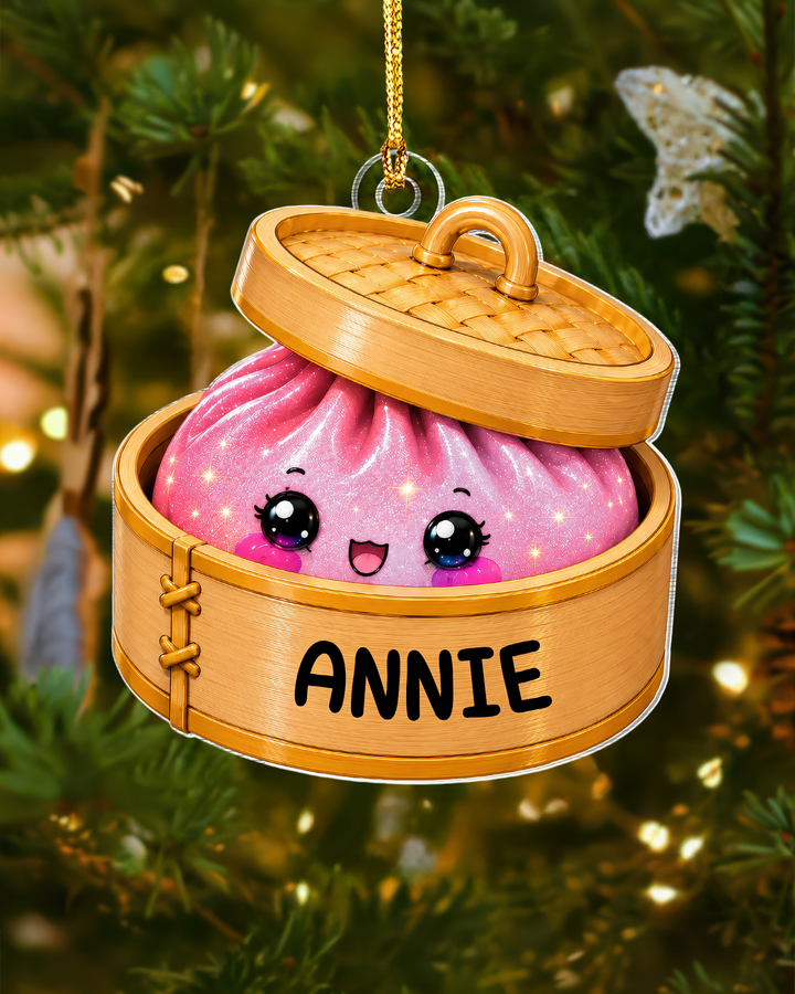 Glitter Dumpling Personalized Acrylic Ornament