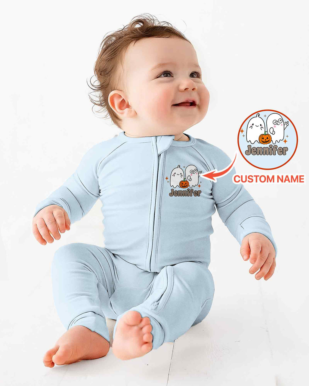 Personalized Spooky One Birthday 1st Birthday Halloween Bamboo Convertible Zippy