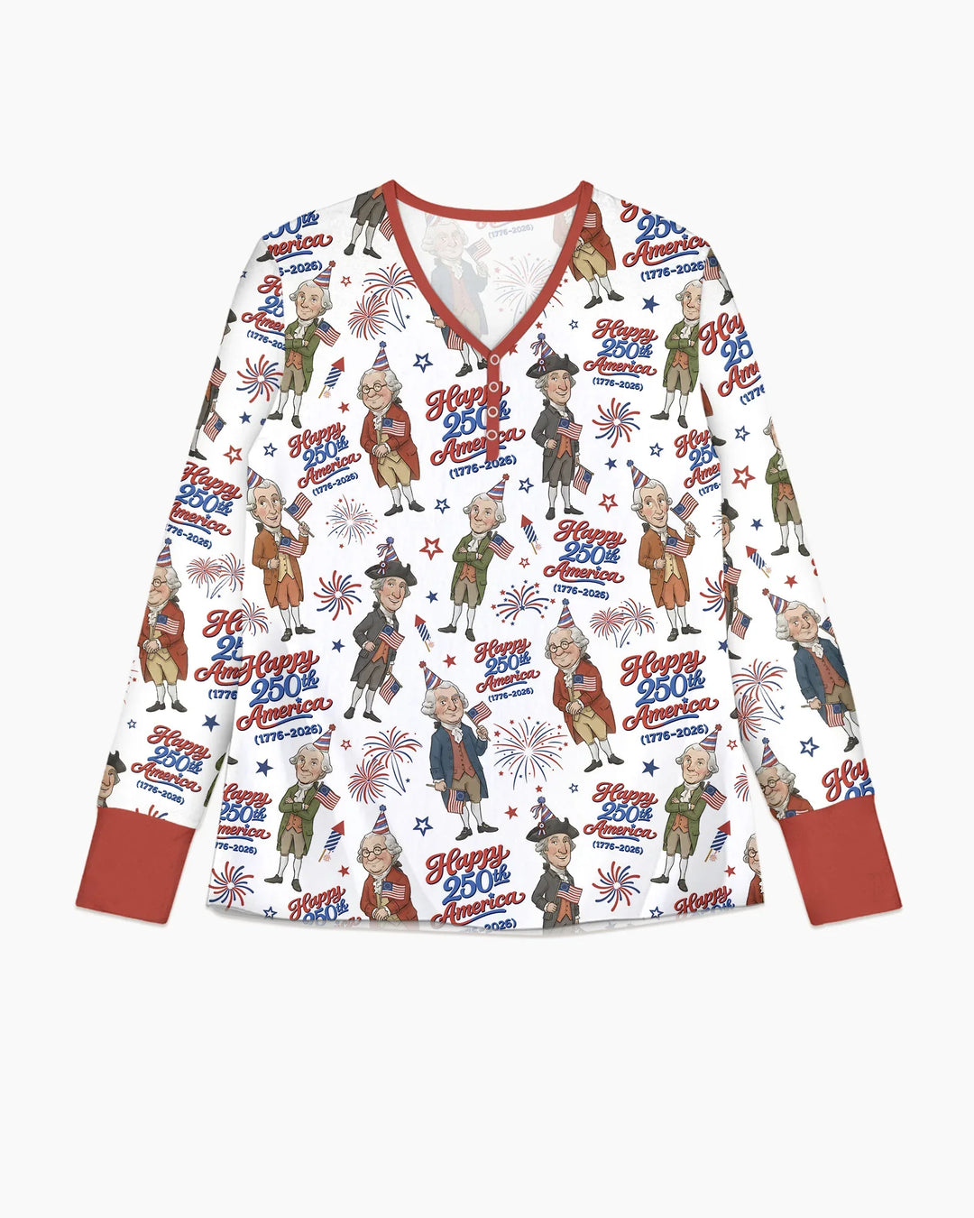 Party Like It's 1776 Family Matching Bamboo Women Pajama Set