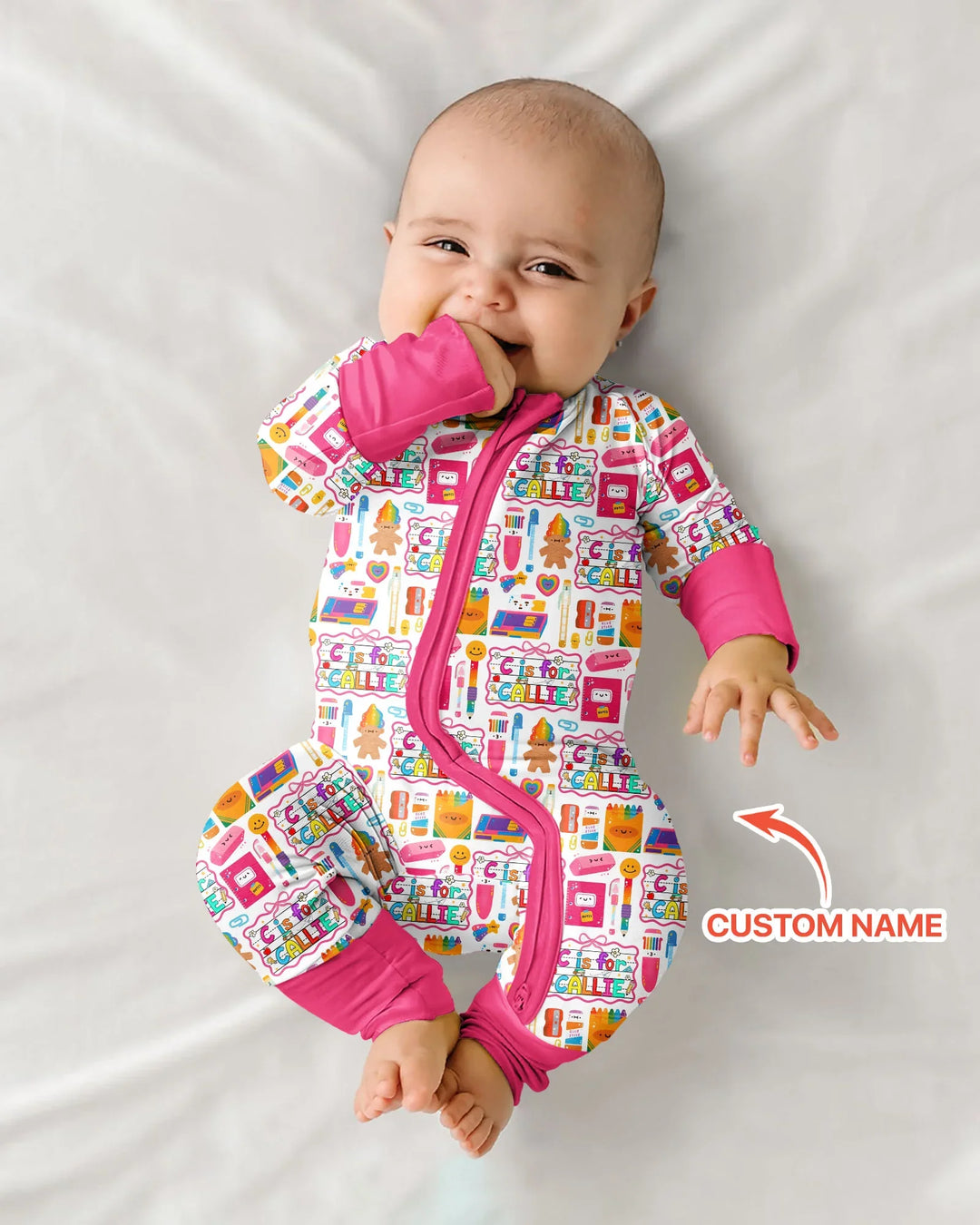 Gerippte Babykleidung mit individuellem Foto - Weich &amp; Skizzenhaft