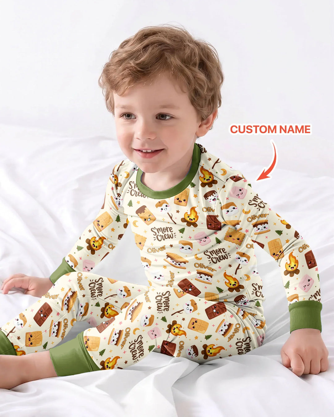 Zweiteiliges Langarm-Pyjama-Set mit Sommerfrüchten