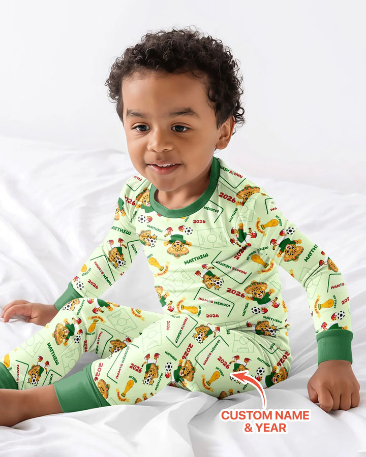 Zweiteiliges Langarm-Pyjama-Set mit Sommerfrüchten