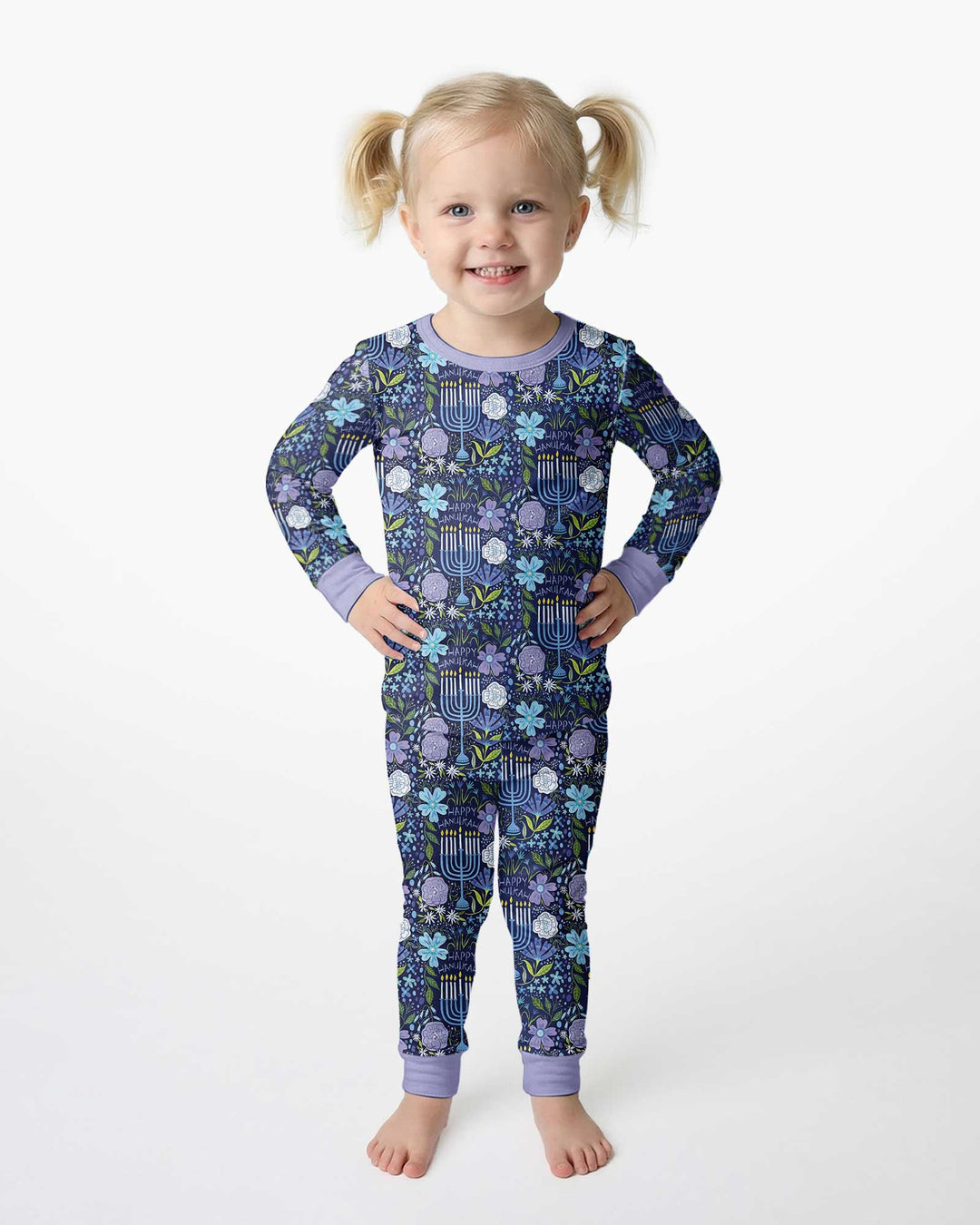 Hanukkah Me and Mom Matching Bamboo Two Piece Long Sleeve Pajama Set