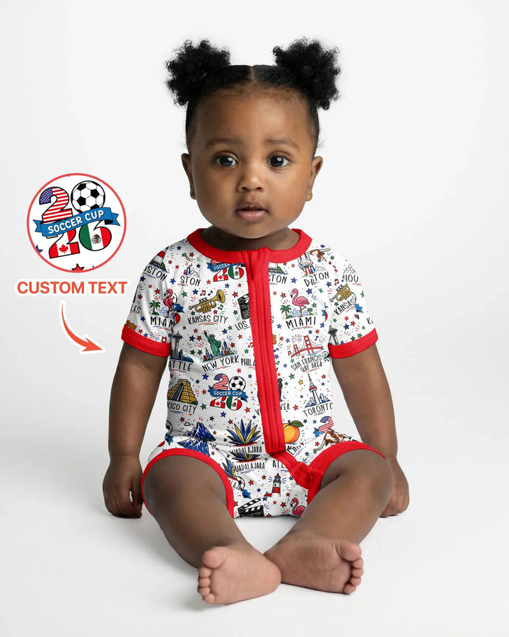2026 Soccer Cup Host Citties Bamboo Shorty Zippy