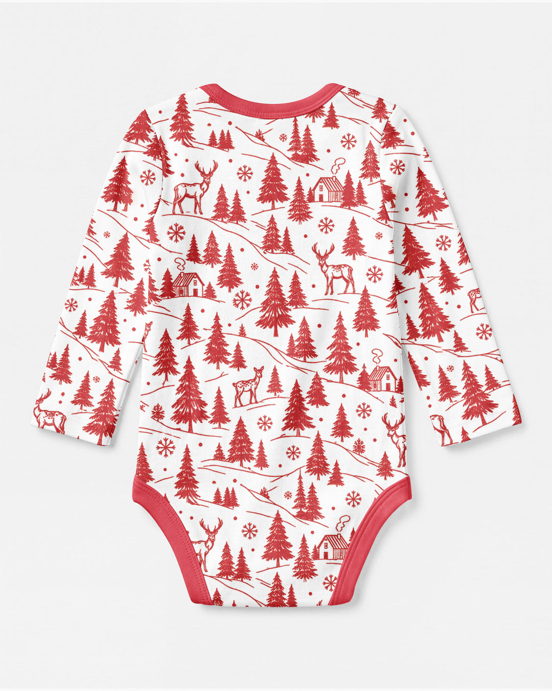 Custom Name North Pole Train Bamboo Bodysuit