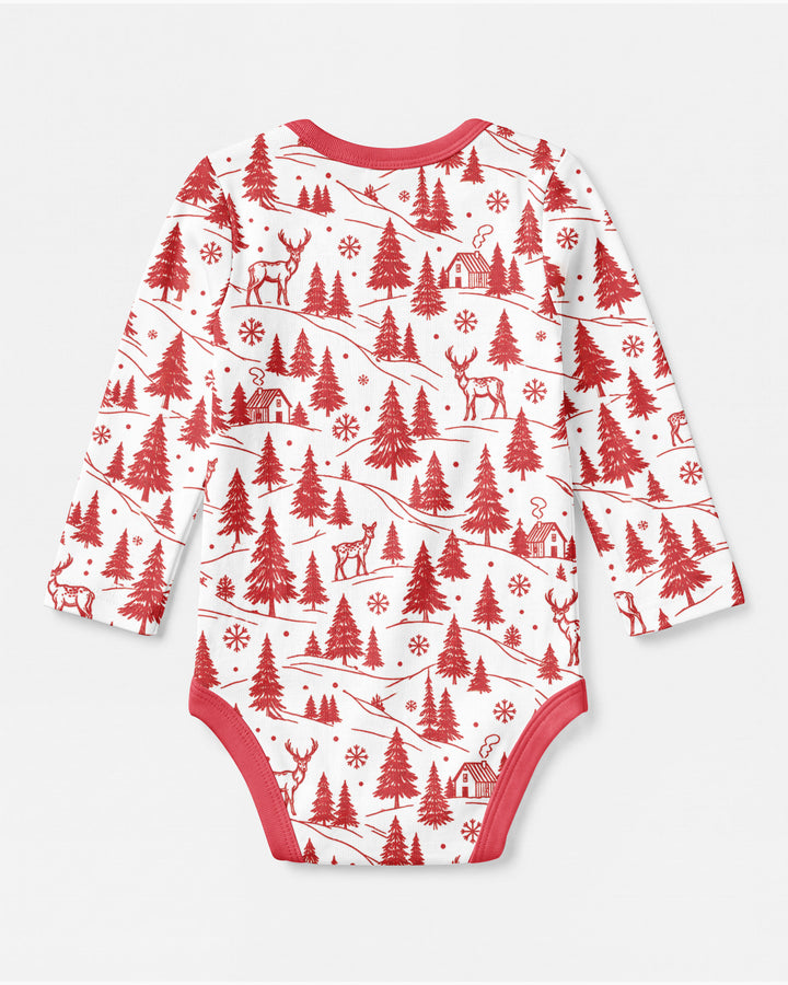 Custom Name North Pole Train Bamboo Bodysuit