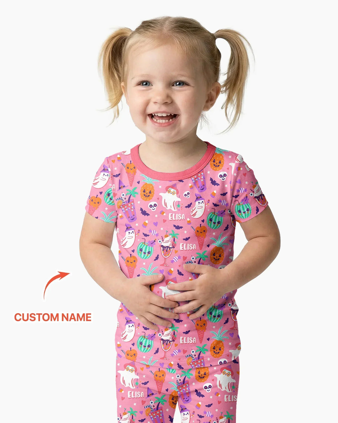 Zweiteiliges, kurzärmliges Pyjama-Set mit Marienkäfern